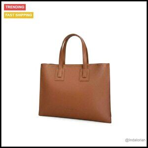 Genuine Leather Tote Bag Large Work Handbag Elegant Business Purse